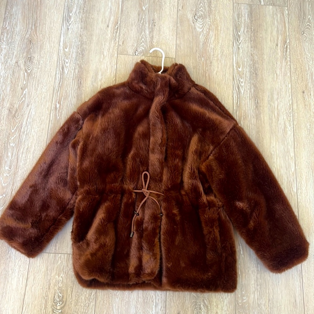 Rouje Bertrand faux fur teddy jacket